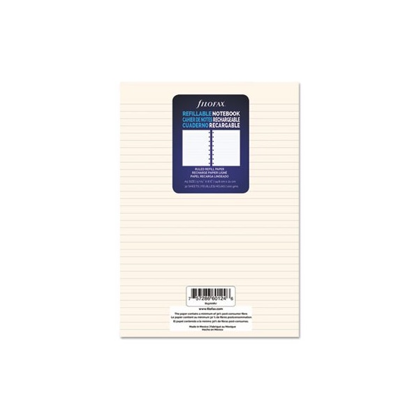 Rediform Filofax, NOTEBOOK REFILLS, 8-HOLE, 8.25 X 5.81, NARROW RULE, 32PK B152008U - main